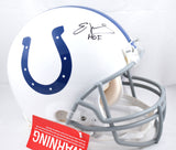 Edgerrin James Autographed Colts F/S Authentic Helmet HOF - JSA W *Black