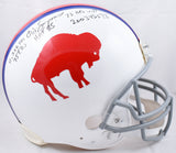 O.J. Simpson Autographed Bills F/S Authentic Helmet 5 inscriptions - JSA W