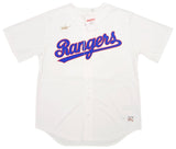 Nolan Ryan Signed Texas Rangers Nike Cooperstown Collection Baseball Jersey BAS - Sports Integrity