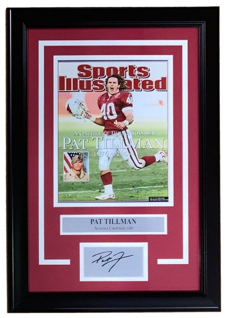 Pat Tillman Framed Arizona Cardinals 8x10 Photo w/Laser Signature - Sports Integrity