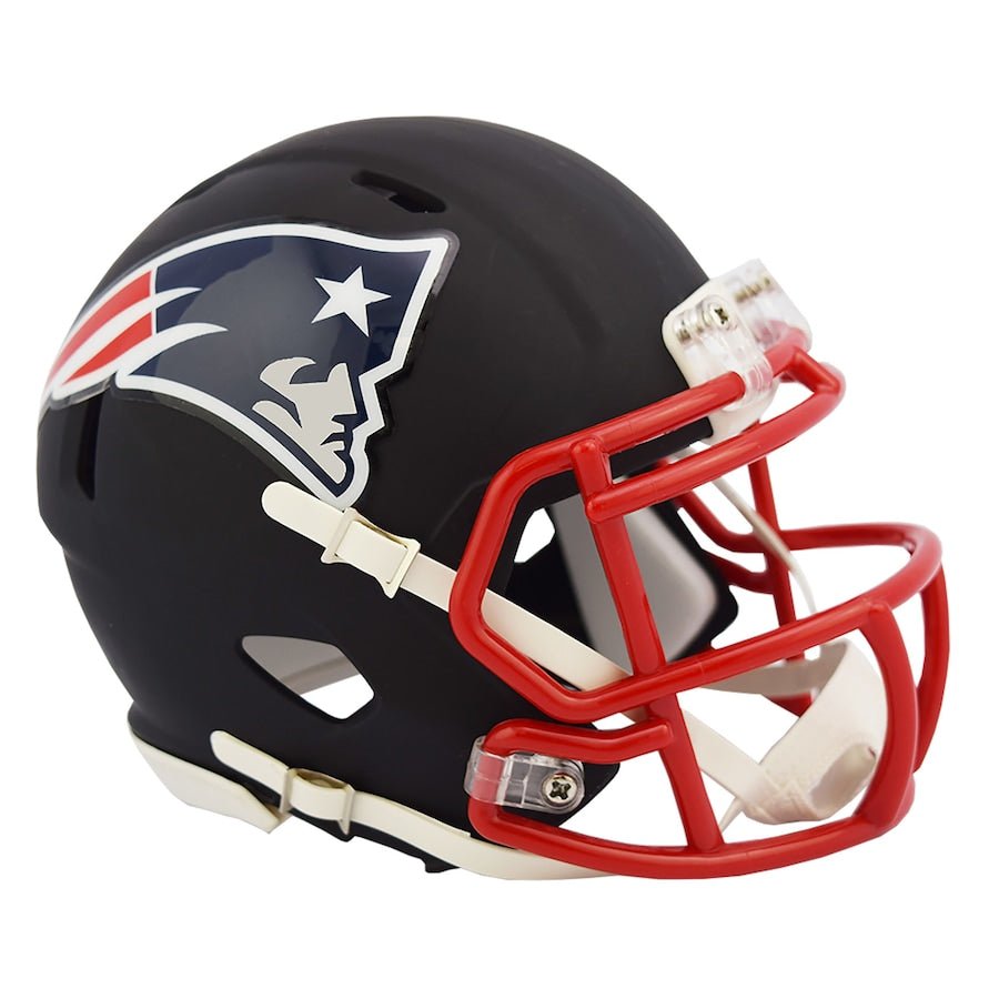 New England Patriots Flat Black Mini Speed Helmet - Sports Integrity