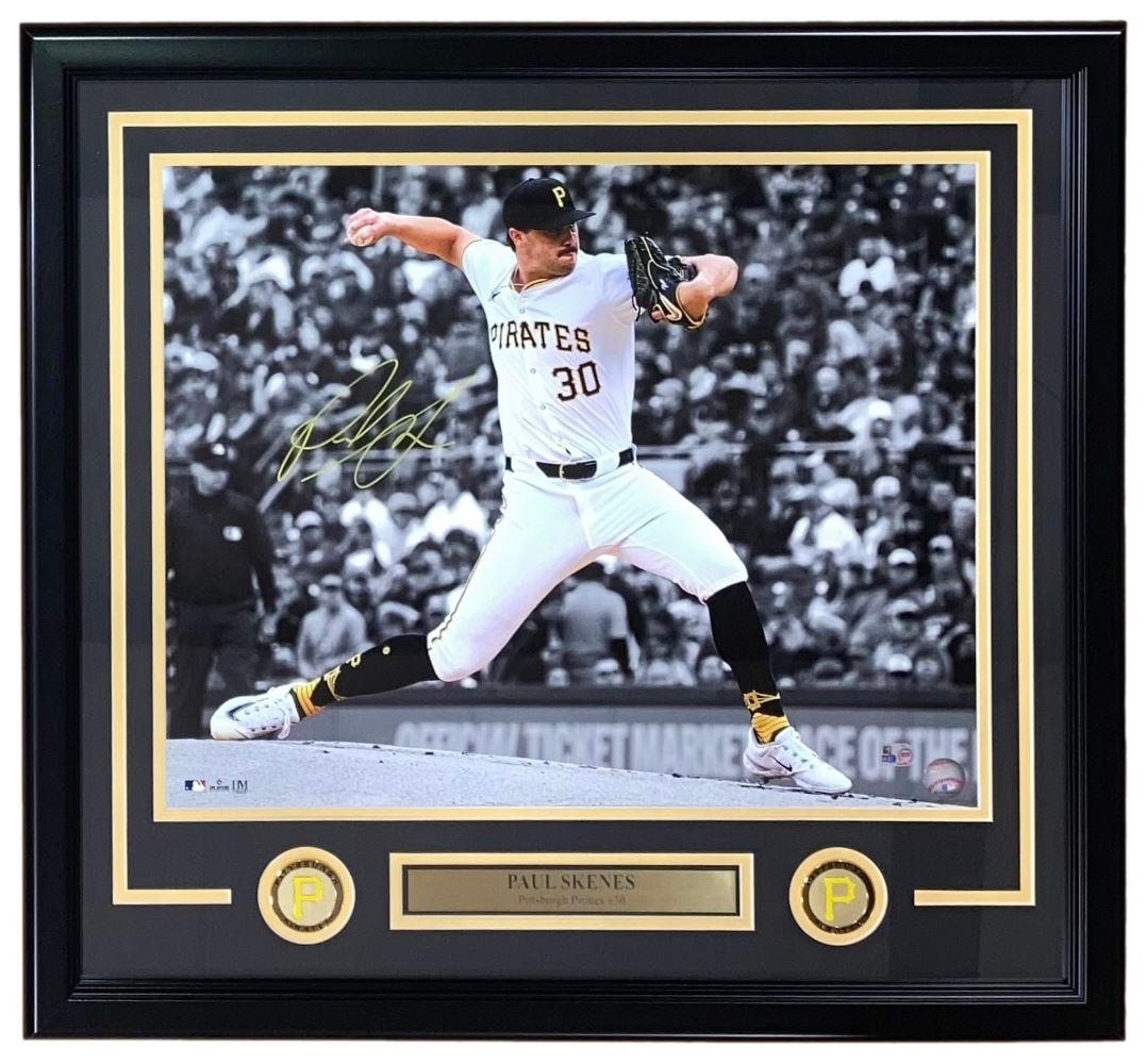 Paul Skenes Signed Framed 16x20 Pittsburgh Pirates Photo MLB Hologram - Sports Integrity