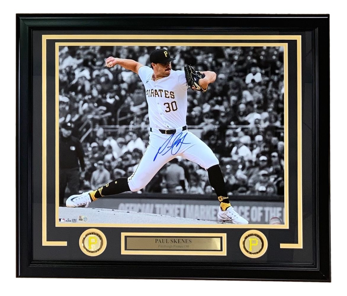 Paul Skenes Signed Framed 16x20 Pittsburgh Pirates Photo MLB Hologram