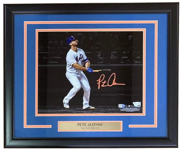 Pete Alonso Signed Framed 11x14 New York Mets Photo Fanatics - Sports Integrity