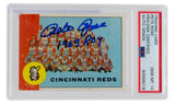 Pete Rose Signed 1963 Topps Reds Team #63 Baseball Card 1963 ROY PSA/DNA GEM MT 10 - Sports Integrity