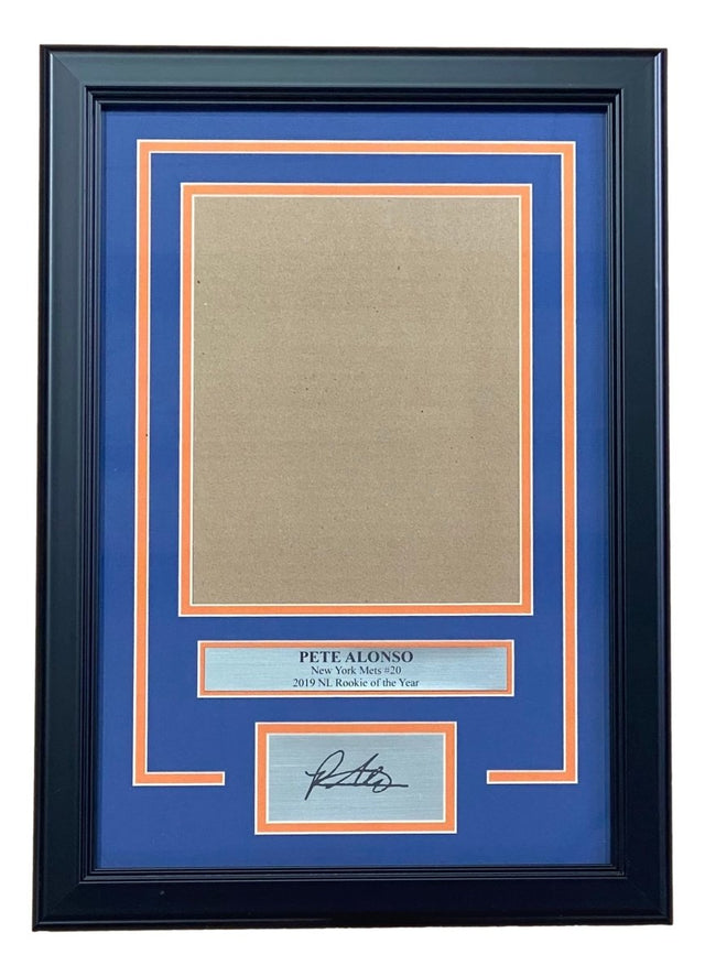 Pete Alonso New York Mets 8x10 Vertical Photo Laser Engraved Signature Frame Kit - Sports Integrity