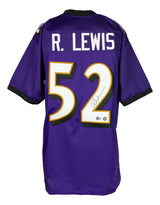 Ray Lewis Signed Purple Pro Style Football Jersey BAS ITP - Sports Integrity