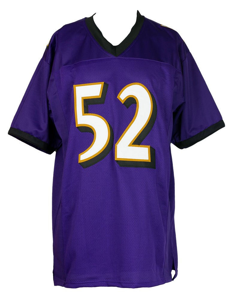 Ray Lewis Signed Purple Pro Style Football Jersey BAS ITP - Sports Integrity