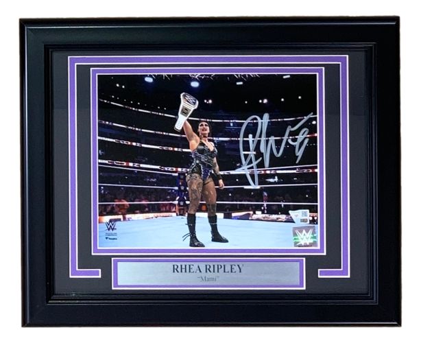 Rhea Ripley Signed Framed 8x10 WWE Wrestlemania 39 Photo Fanatics