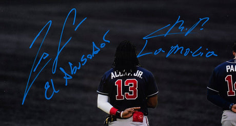 Ronald Acuna Jr. Cristian Pache Signed Framed Atlanta Braves 16x20 Photo JSA - Sports Integrity