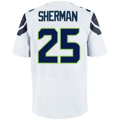 Richard Sherman Unsigned Seattle Seahawks White Nike Twill Jersey Size XL Stock #99189