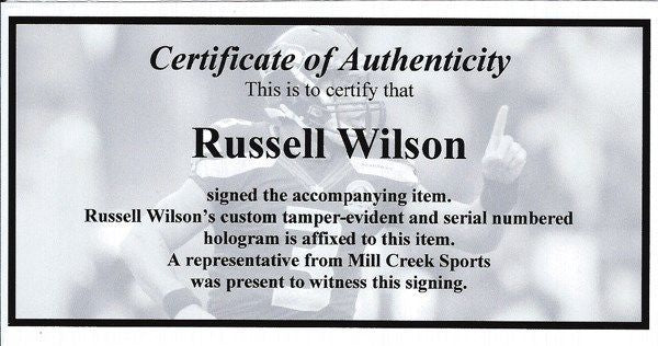 Russell Wilson Autographed Official MLB Baseball Seattle Seahawks RW Holo Stock #179104