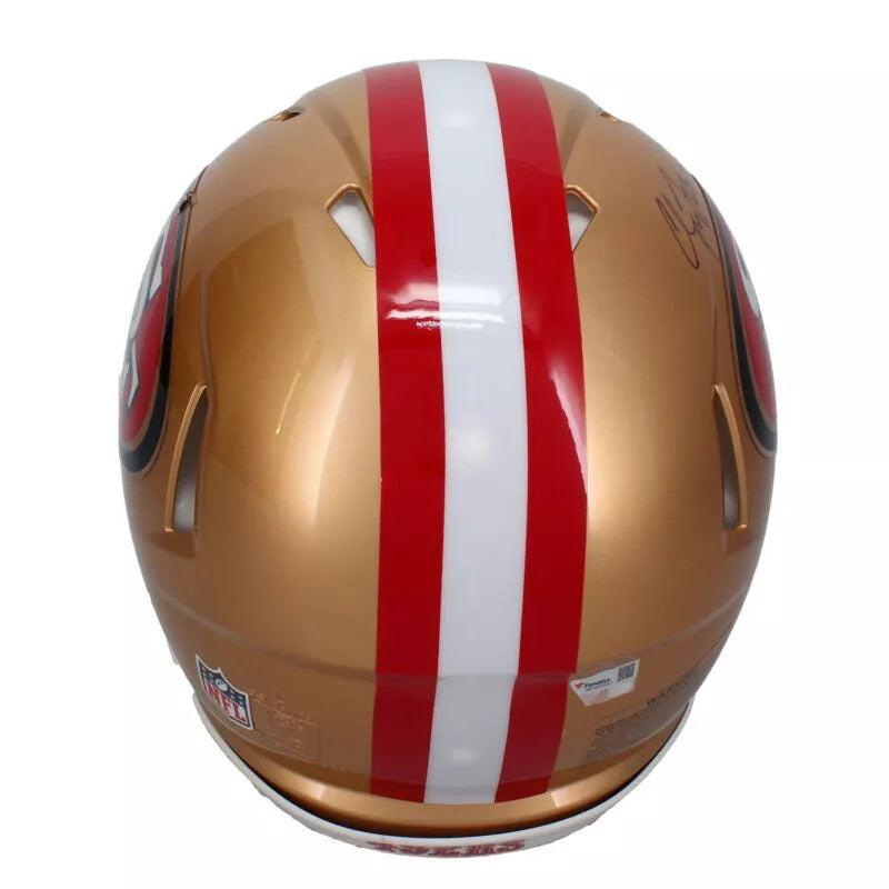 Christian McCaffrey Autographed/Inscribed "23 OPOY" San Francisco 49ers Speed Authentic Helmet Fanatics