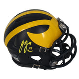 J.J. McCarthy Autographed Michigan Wolverines Speed Mini Helmet Beckett Witnessed