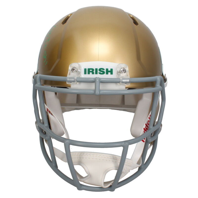 Kyren Williams Autographed/Inscribed "GO IRISH!" Notre Dame Fighting Irish 2022 Alternate Speed Authentic Helmet LE 23/23 GDL & Beckett Witnessed