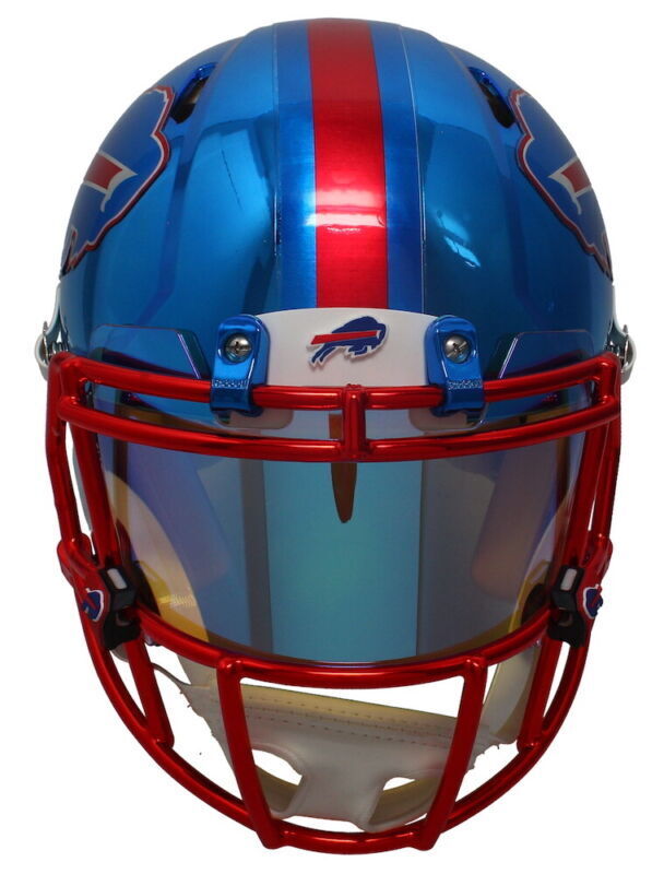 Josh Allen Autographed Buffalo Bills Chrome Speed Authentic Helmet Signed In Red LE 17 GDL/Beckett Witnessed