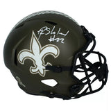 Rashid Shaheed Autographed (In White) New Orleans Saints 2022 Salute to Service Speed Full Size Helmet Beckett Witnessed