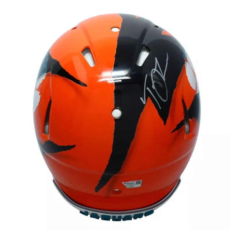 Trevor Lawrence Autographed Jacksonville Jaguars/Clemson Tigers ECC Custom "Ripped" Speed Authentic Helmet Fanatics