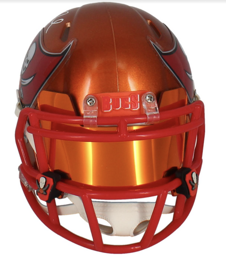 Tom Brady Autographed Tampa Bay Buccaneers Flash Speed Mini Helmet w/Visor and 3D Bumpers Fanatics