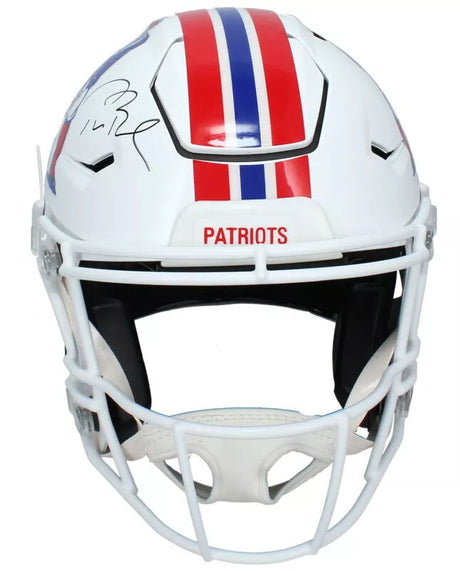 Tom Brady Autographed/Inscribed "SB 36 38 39 41 51 53 CHAMPS"" New England Patriots 1982-89 Throwback Speedflex Authentic Helmet LE 50