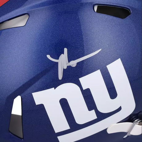 Malik Nabers Autographed New York Giants Speed Authentic Helmet Fanatics