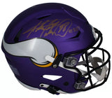 Adrian Peterson Autographed/Inscribed "07 OROY" Minnesota Vikings Speedflex Authentic Helmet Beckett Witnessed