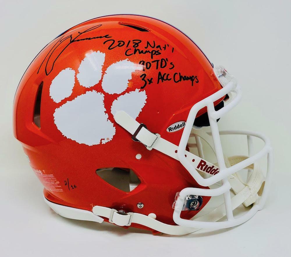 TREVOR LAWRENCE Autographed/Multi Inscribed Clemson Tigers Speed Authentic Helmet FANATICS LE 16