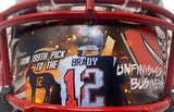 TOM BRADY Autographed New England Patriots/Tampa Bay Buccaneers "Mash Up" Custom Authentic Speed Helmet FANATICS LE 1/12