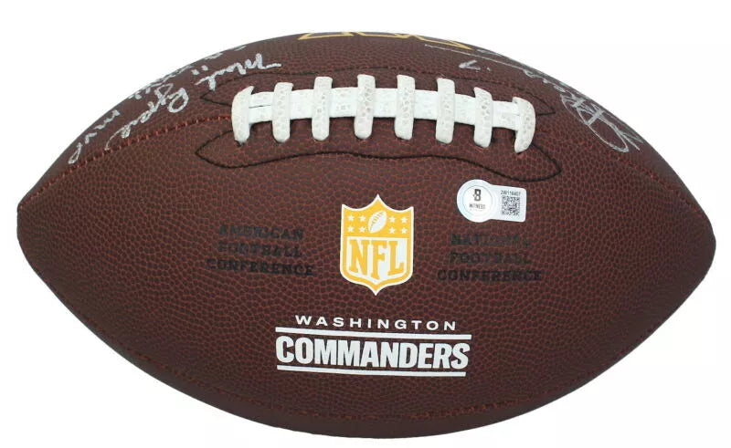 Joe Theisman/Doug Williams/Mark Rypien Triple-Inscribed Washington Commanders Wilson Super Grip Logo Football Beckett Witnessed