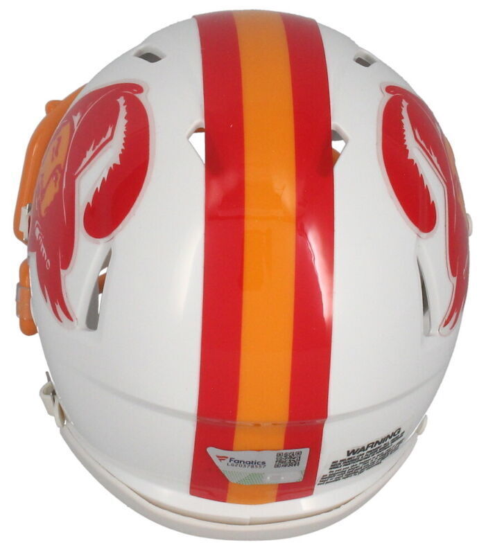 Tom Brady Autographed Tampa Bay Buccaneers 1976-96 Throwback Speed Mini Helmet Fanatics