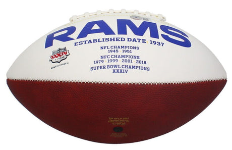 Kyren Williams Autographed Los Angeles Rams White Panel Football Beckett Witnessed