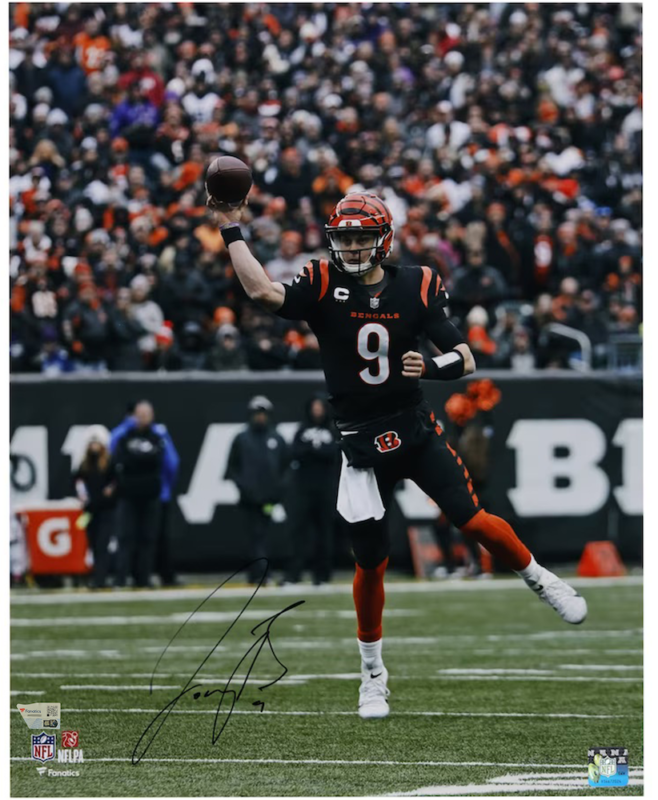 Joe Burrow Autographed Cincinnati Bengals 16" x 20" Vertical "Throwing" Photograph Fanatics