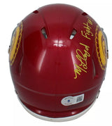 MarShawn Lloyd Autographed/Inscribed "Fight on!" USC Trojans Speed Mini Helmet Beckett Witnessed