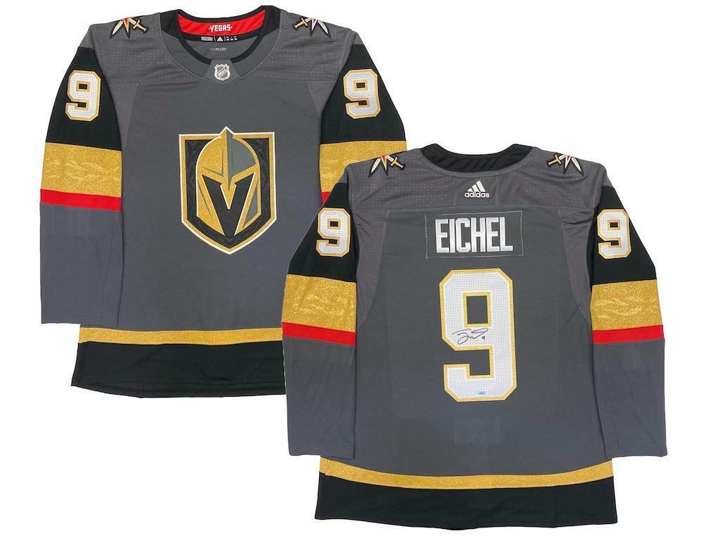 JACK EICHEL Autographed Las Vegas Golden Knights Grey Adidas Jersey FANATICS