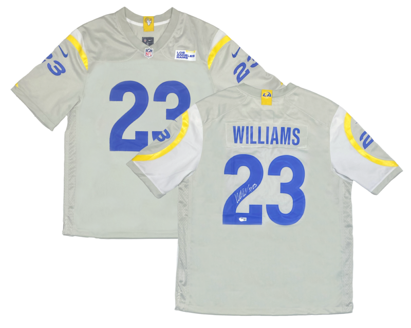 Kyren Williams Autographed Los Angeles Rams Bone White Nike Game Jersey Beckett Witnessed