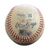 Aaron Judge Autographed MLB Authenticated Game Used Baseball from AL Record 62 HR Season (7/29/22) Fanatics