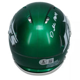 Darrelle Revis Autographed New York Jets Speed Mini Helmet Beckett Witnessed