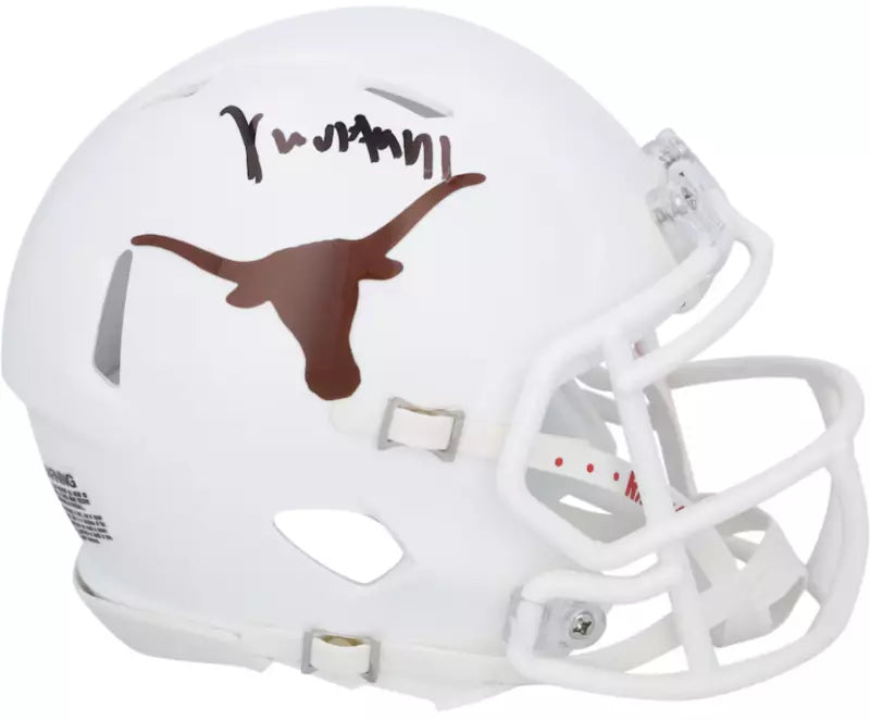 Xavier Worthy Autographed Texas Longhorns Speed Mini Helmet Fanatics