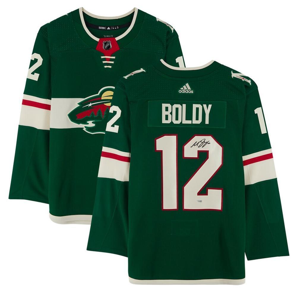 MATTHEW BOLDY Autographed Minnesota Wild Green Adidas Jersey FANATICS