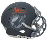 Tyreek Hill Autographed (in Orange) Miami Dolphins Slate Speed Mini Helmet Beckett Witnessed