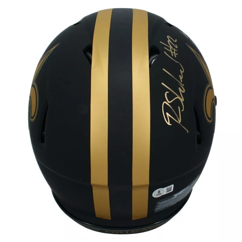 Rashid Shaheed Autographed/Inscribed "WHO DAT!" New Orleans Saints Eclipse Speed Authentic Helmet Beckett Witnessed