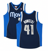 Dirk Nowitzki Autographed/Inscribed "HOF' 23" Dallas Mavericks Navy Blue Mitchell & Ness 2010-11 Swingman Jersey Fanatics