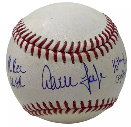 Aaron Judge Autographed/Multi-Inscribed "AL Rec 62 HR 16th Yankee Captain" Official MLB Baseball Fanatics LE 10/16 (GDL Exclusive)