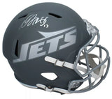 Davante Adams Autographed New York Jets Slate Speed Full Size Helmet Beckett Witnessed