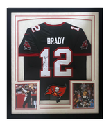 Tom Brady Autographed Tampa Bay Buccaneers Custom Framed Nike Pewter Limited Jersey Fanatics