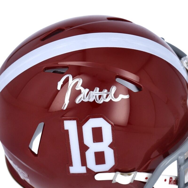 Jordan Battle Autographed Alabama Crimson Tide Speed Mini Helmet Fanatics