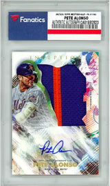 Pete Alonso Autographed New York Mets 2020 TOPPS Inception Card Fanatics LE 77/90