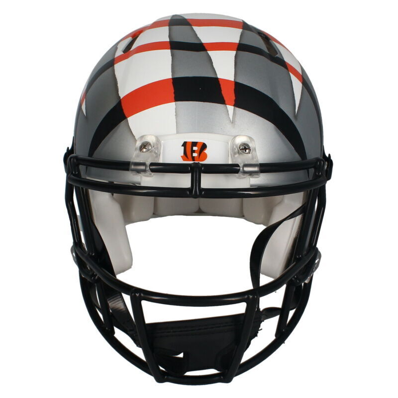 Joe Burrow Autographed Cincinnati Bengals FSM Custom Painted Ripped Speed White Alternate Authentic Helmet Fanatics