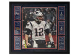 Tom Brady Autographed/Inscribed "LET'S GO" New England Patriots Custom Framed 24" x 20" Photograph Fanatics