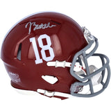 Jordan Battle Autographed Alabama Crimson Tide Speed Mini Helmet Fanatics